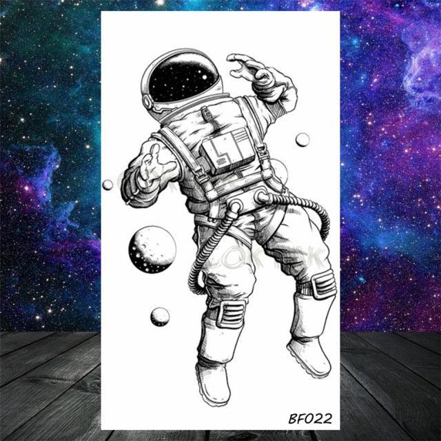 Realistic Small Planets Temporary Tattoos Arm Waterpoof Black Sticker Space Planets For Girls And Boys -Temporary tattoos- Melted Glam LLC