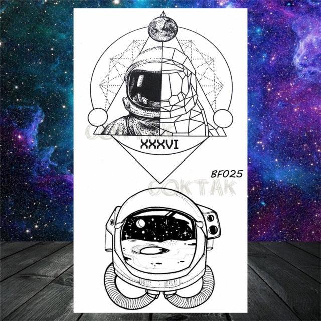 Realistic Small Planets Temporary Tattoos Arm Waterpoof Black Sticker Space Planets For Girls And Boys -Temporary tattoos- Melted Glam LLC