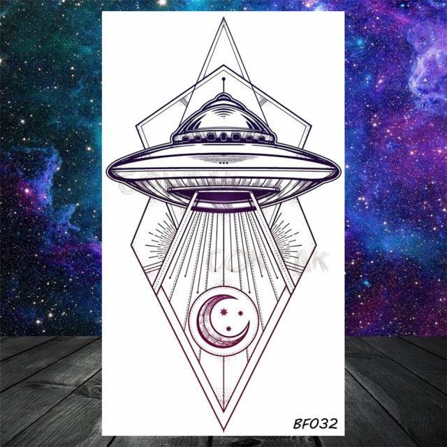 Realistic Small Planets Temporary Tattoos Arm Waterpoof Black Sticker Space Planets For Girls And Boys -Temporary tattoos- Melted Glam LLC