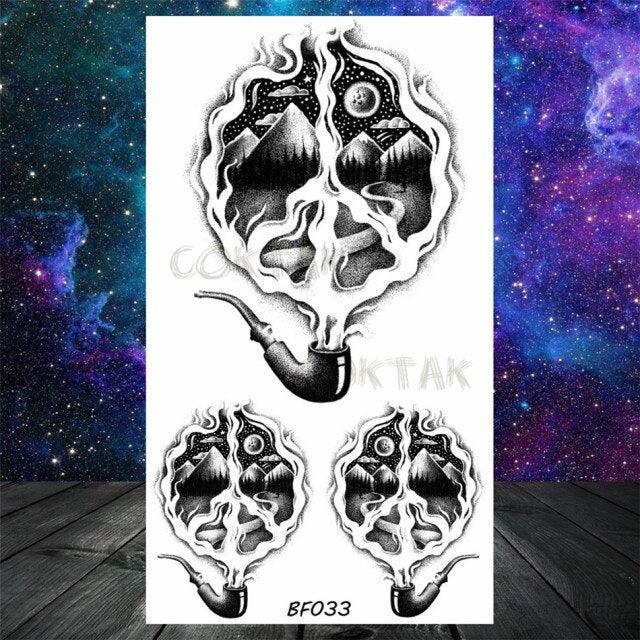 Realistic Small Planets Temporary Tattoos Arm Waterpoof Black Sticker Space Planets For Girls And Boys -Temporary tattoos- Melted Glam LLC
