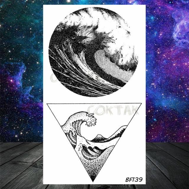 Realistic Small Planets Temporary Tattoos Arm Waterpoof Black Sticker Space Planets For Girls And Boys -Temporary tattoos- Melted Glam LLC