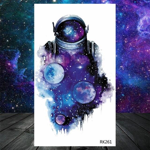 Realistic Small Planets Temporary Tattoos Arm Waterpoof Black Sticker Space Planets For Girls And Boys -Temporary tattoos- Melted Glam LLC