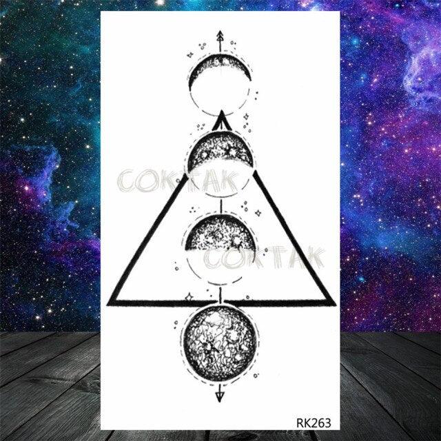 Realistic Small Planets Temporary Tattoos Arm Waterpoof Black Sticker Space Planets For Girls And Boys -Temporary tattoos- Melted Glam LLC
