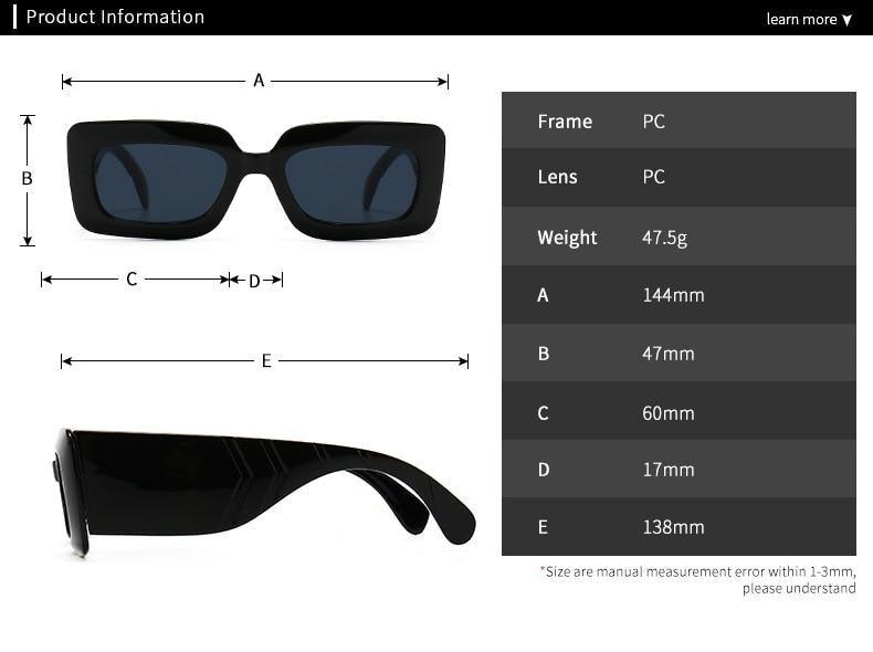 Oversized Square Sunglasses Classic Square Sunglasses For Men & Women Sun Glasses In Snake Pattern For Traveling Shades Female -Sunglasses- Melted Glam LLC