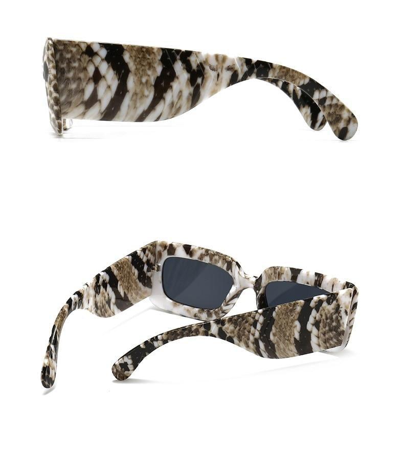 Oversized Square Sunglasses Classic Square Sunglasses For Men & Women Sun Glasses In Snake Pattern For Traveling Shades Female -Sunglasses- Melted Glam LLC