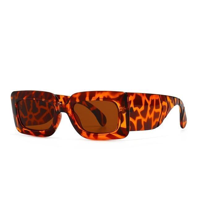 Oversized Square Sunglasses Classic Square Sunglasses For Men & Women Sun Glasses In Snake Pattern For Traveling Shades Female -Sunglasses- Melted Glam LLC