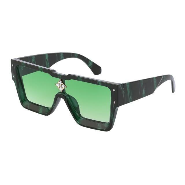 Oversized Square Rimless Shades UV400 Shape Sunglasses For Women New Fashionable New Big Frame Sun Glasses for Female New Latest Attractive Large Flat Top Eyewear For Unisex -Sunglasses- Melted Glam LLC