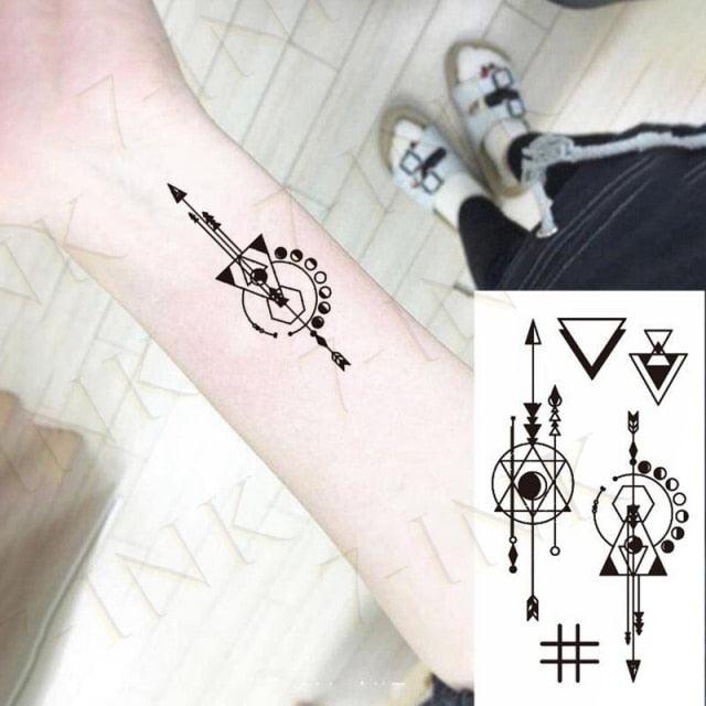 Modern Small Tattoo Sun Moon Heart Waterproof Temporary Tattoos High Quality Design For Womens -Temporary tattoos- Melted Glam LLC