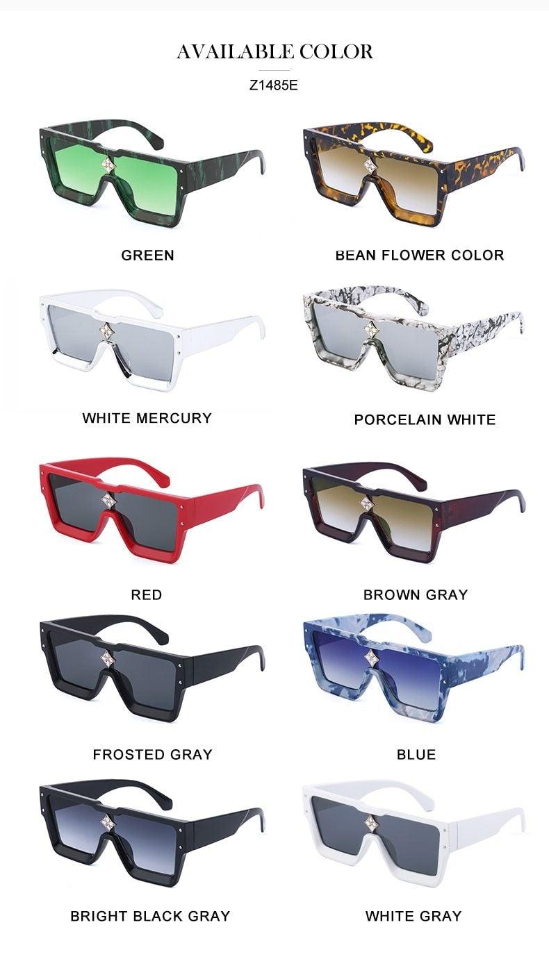 Oversized Square Shape Sunglasses For Women & Men New Luxury Design Sun Glasses For Female New Fashionable Large Frame Silver Mirror Eyewear -Sunglasses- Melted Glam LLC