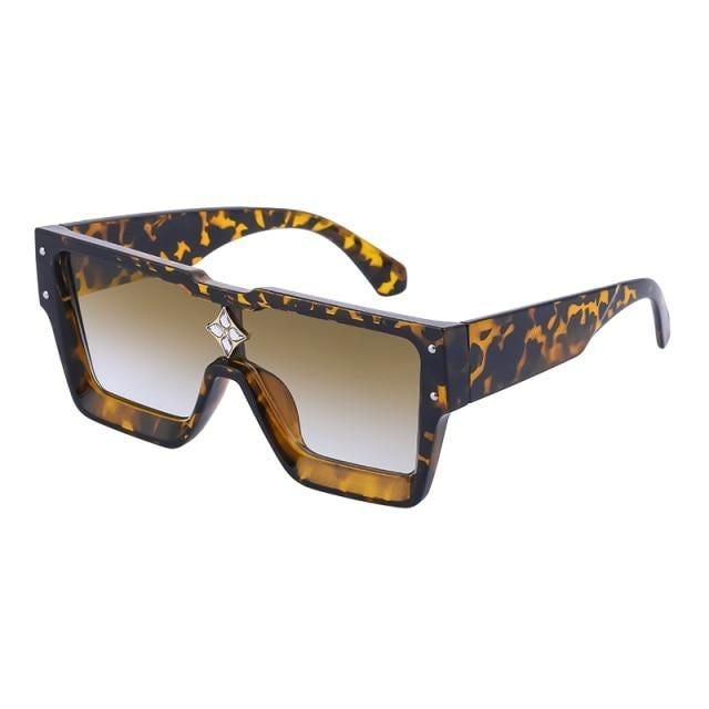 Oversized Square Shape Sunglasses For Women & Men New Luxury Design Sun Glasses For Female New Fashionable Large Frame Silver Mirror Eyewear -Sunglasses- Melted Glam LLC