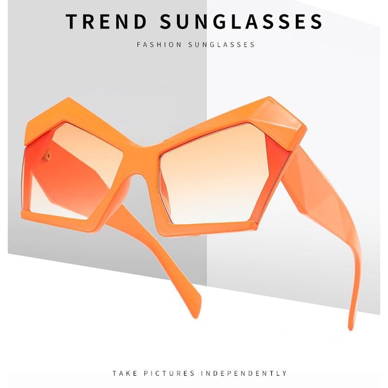 Oversized Square Cateye Polarized Sunglasses Big Trendy Style Fashionable Personality Big Frame Sunglasses New Fashionable & Popular Street Style Sunglasses For Women -Sunglasses- Melted Glam LLC