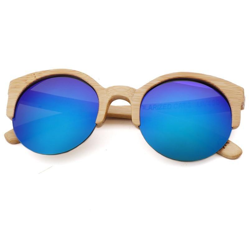 Elegant Wooden Design Classic Sunglasses Design Stylish Popular Wooden Sunglasses For Men & Women Round Bamboo Glasses Mirror Sun Glasses Retro Glasses -Sunglasses- Melted Glam LLC