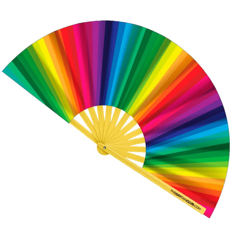 Rainbow Folding Fan -Hand Fan- Melted Glam LLC