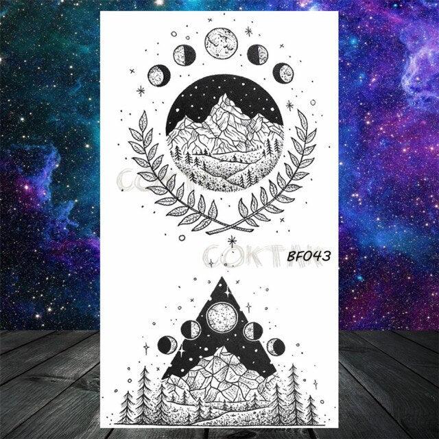 Realistic Small Planets Temporary Tattoos Arm Waterpoof Black Sticker Space Planets For Girls And Boys -Temporary tattoos- Melted Glam LLC