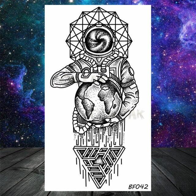 Realistic Small Planets Temporary Tattoos Arm Waterpoof Black Sticker Space Planets For Girls And Boys -Temporary tattoos- Melted Glam LLC