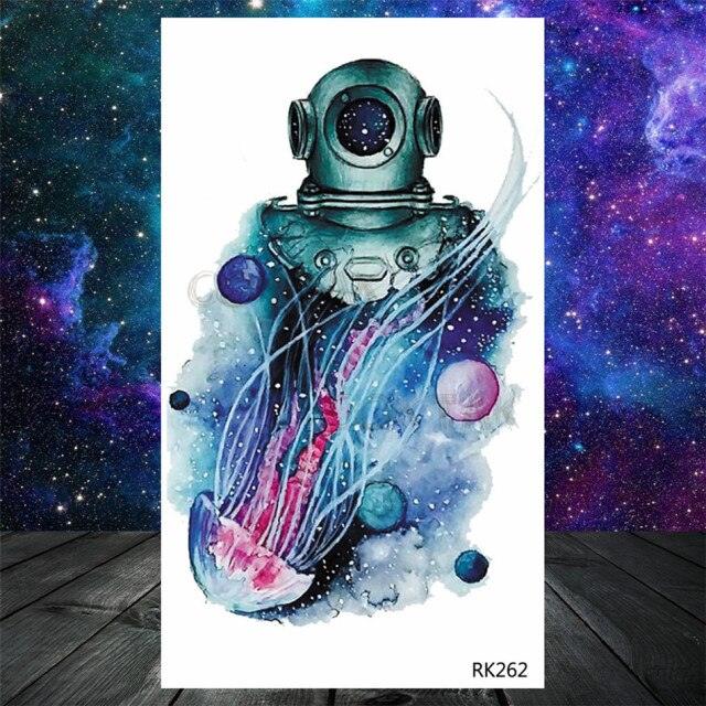 Realistic Small Planets Temporary Tattoos Arm Waterpoof Black Sticker Space Planets For Girls And Boys -Temporary tattoos- Melted Glam LLC