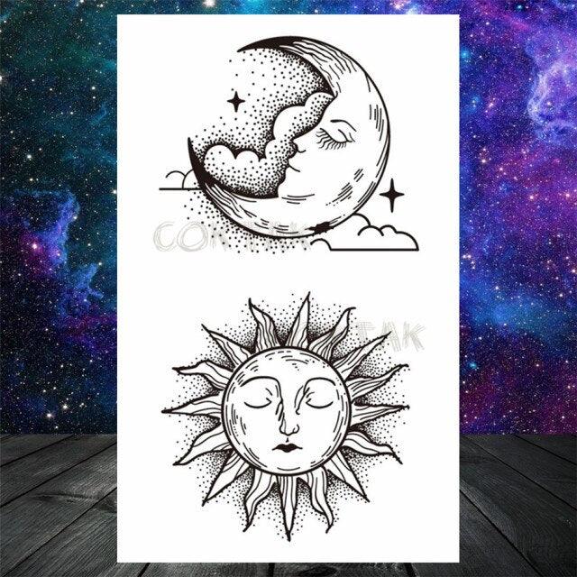 Realistic Small Planets Temporary Tattoos Arm Waterpoof Black Sticker Space Planets For Girls And Boys -Temporary tattoos- Melted Glam LLC