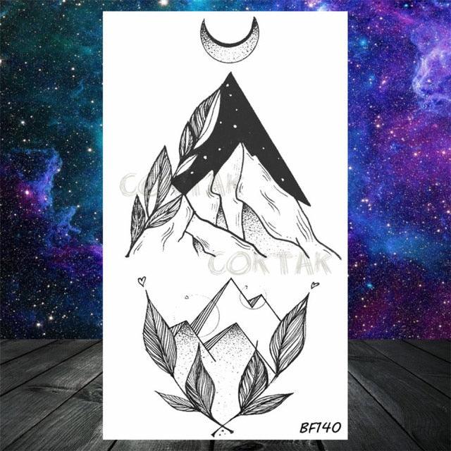 Realistic Small Planets Temporary Tattoos Arm Waterpoof Black Sticker Space Planets For Girls And Boys -Temporary tattoos- Melted Glam LLC