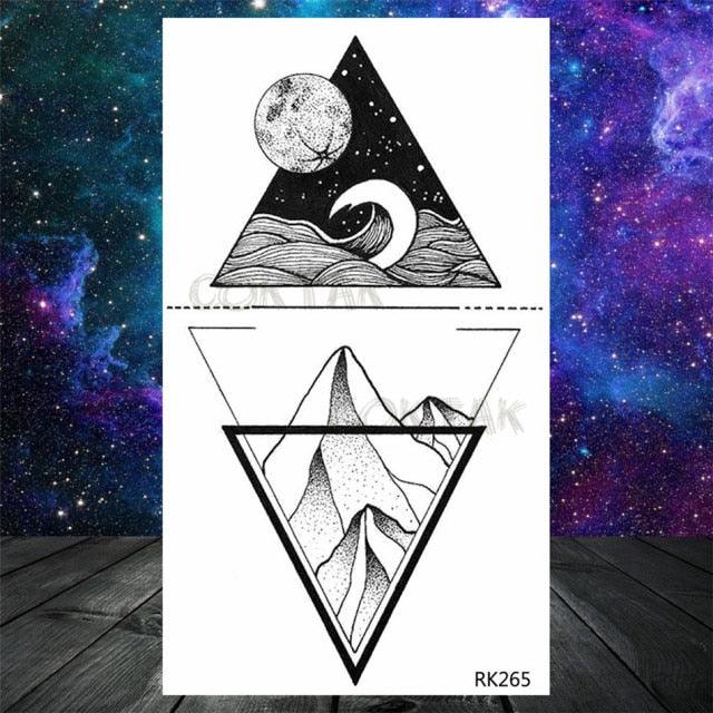 Realistic Small Planets Temporary Tattoos Arm Waterpoof Black Sticker Space Planets For Girls And Boys -Temporary tattoos- Melted Glam LLC
