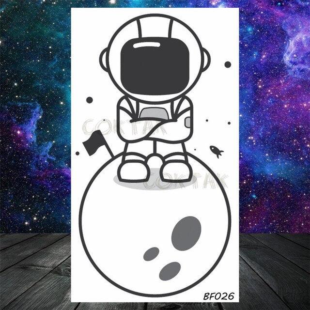 Realistic Small Planets Temporary Tattoos Arm Waterpoof Black Sticker Space Planets For Girls And Boys -Temporary tattoos- Melted Glam LLC