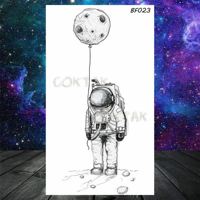 Realistic Small Planets Temporary Tattoos Arm Waterpoof Black Sticker Space Planets For Girls And Boys -Temporary tattoos- Melted Glam LLC
