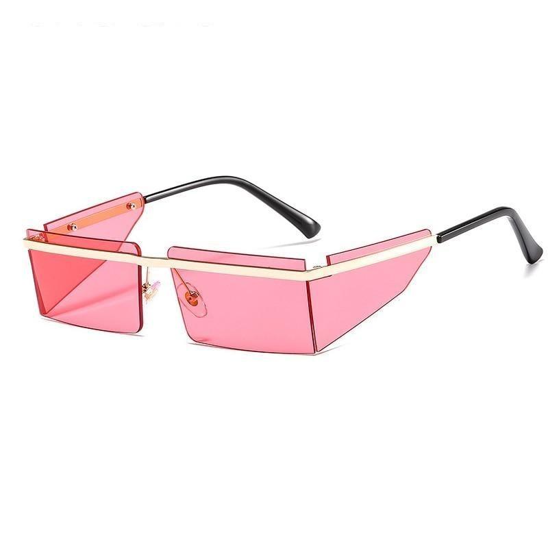 Rectangle Sunglasses Frameless Glasses Classic New Small Rimless Sunglasses For Women New Fashionable Square Sunglasses For Men New Eyewear Retro Rectangle Shape Glasses For Female In New Shades -Sunglasses- Melted Glam LLC