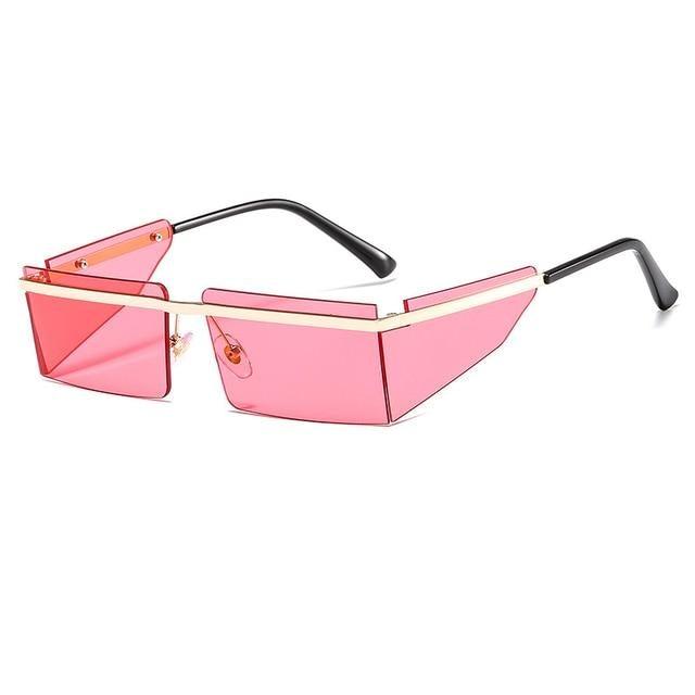 Rectangle Sunglasses Frameless Glasses Classic New Small Rimless Sunglasses For Women New Fashionable Square Sunglasses For Men New Eyewear Retro Rectangle Shape Glasses For Female In New Shades -Sunglasses- Melted Glam LLC