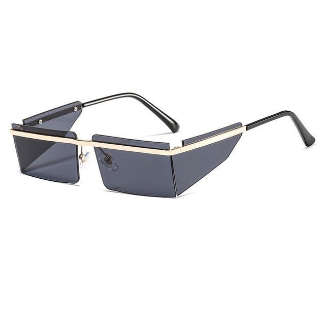 Rectangle Sunglasses Frameless Glasses Classic New Small Rimless Sunglasses For Women New Fashionable Square Sunglasses For Men New Eyewear Retro Rectangle Shape Glasses For Female In New Shades -Sunglasses- Melted Glam LLC