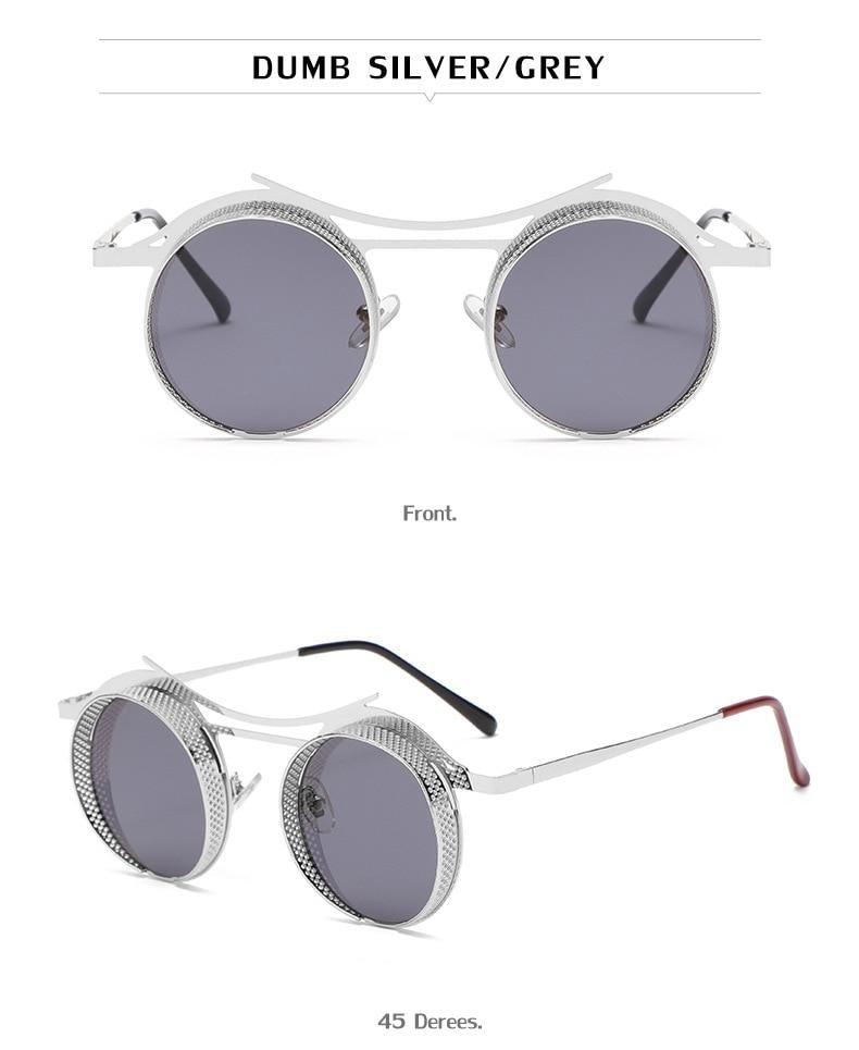 Retro Metal Round Circle Frame Sunglasses For Men New Fashionable New Round Shape Style Glasses For Women New Vintage Luxury Style Retro Sunglasses -Sunglasses- Melted Glam LLC
