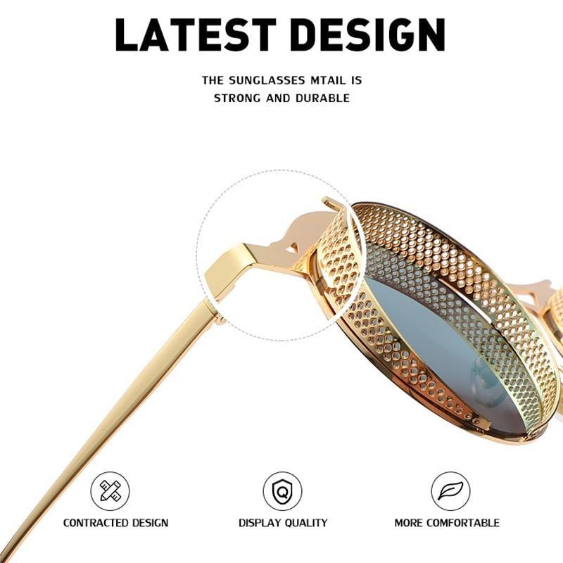 Retro Metal Round Circle Frame Sunglasses For Men New Fashionable New Round Shape Style Glasses For Women New Vintage Luxury Style Retro Sunglasses -Sunglasses- Melted Glam LLC