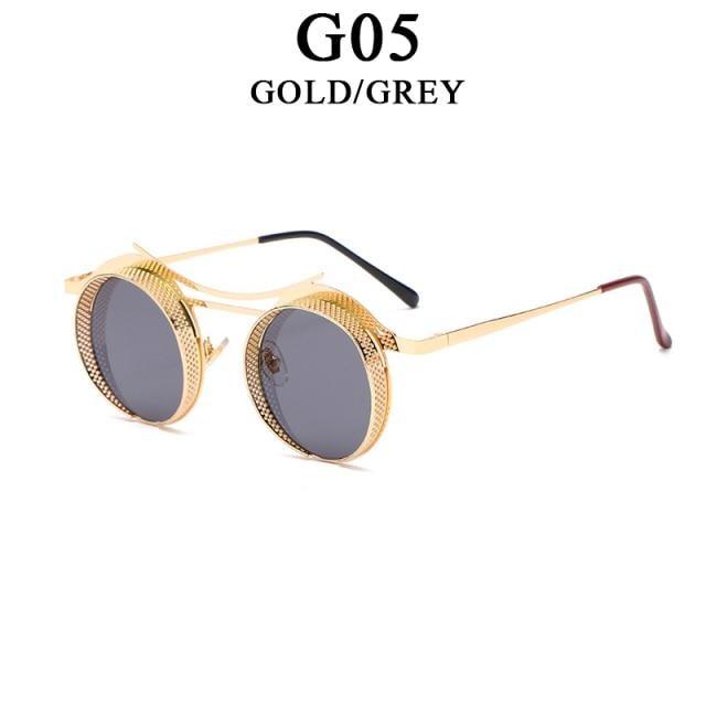 Retro Metal Round Circle Frame Sunglasses For Men New Fashionable New Round Shape Style Glasses For Women New Vintage Luxury Style Retro Sunglasses -Sunglasses- Melted Glam LLC
