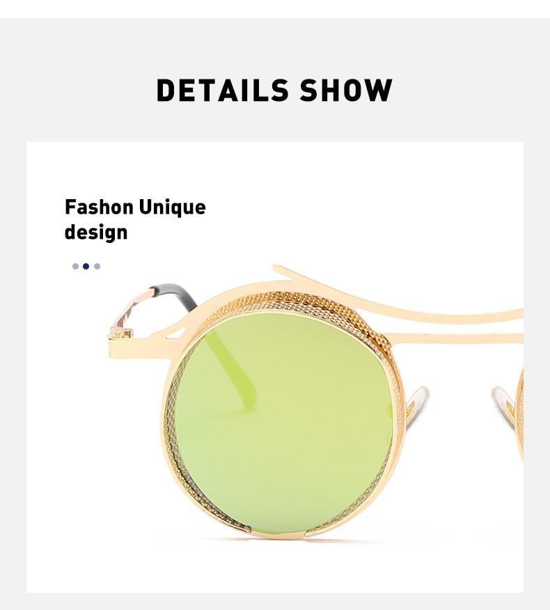 Retro Metal Round Circle Frame Sunglasses For Men New Fashionable New Round Shape Style Glasses For Women New Vintage Luxury Style Retro Sunglasses -Sunglasses- Melted Glam LLC