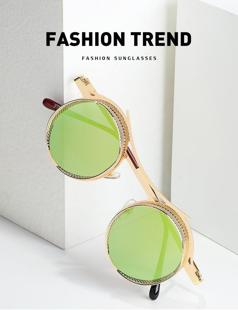 Retro Metal Round Circle Frame Sunglasses For Men New Fashionable New Round Shape Style Glasses For Women New Vintage Luxury Style Retro Sunglasses -Sunglasses- Melted Glam LLC