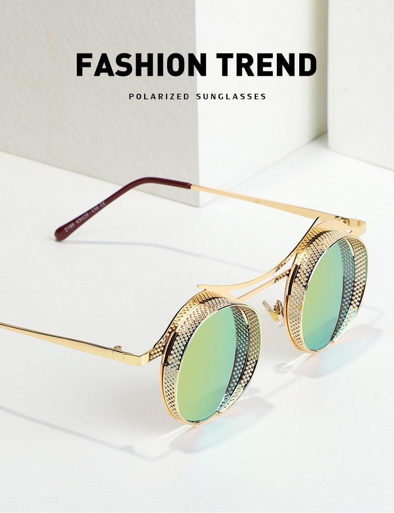 Retro Metal Round Circle Frame Sunglasses For Men New Fashionable New Round Shape Style Glasses For Women New Vintage Luxury Style Retro Sunglasses -Sunglasses- Melted Glam LLC