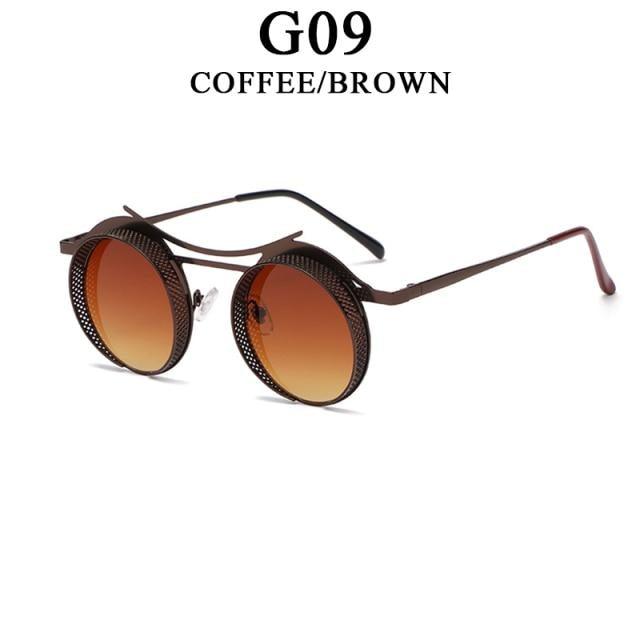 Retro Metal Round Circle Frame Sunglasses For Men New Fashionable New Round Shape Style Glasses For Women New Vintage Luxury Style Retro Sunglasses -Sunglasses- Melted Glam LLC