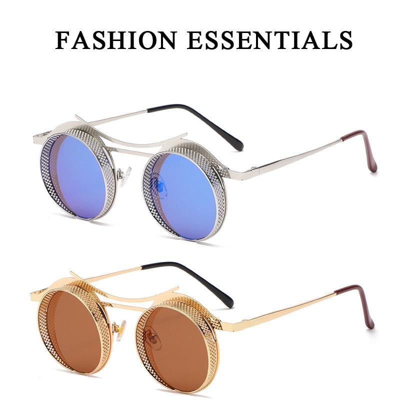 Retro Metal Round Circle Frame Sunglasses For Men New Fashionable New Round Shape Style Glasses For Women New Vintage Luxury Style Retro Sunglasses -Sunglasses- Melted Glam LLC