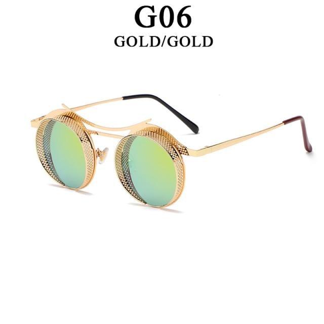 Retro Metal Round Circle Frame Sunglasses For Men New Fashionable New Round Shape Style Glasses For Women New Vintage Luxury Style Retro Sunglasses -Sunglasses- Melted Glam LLC