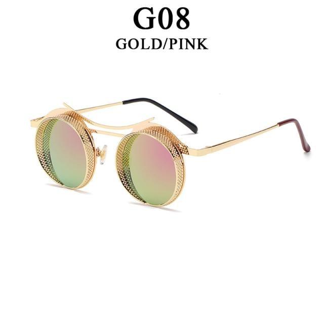 Retro Metal Round Circle Frame Sunglasses For Men New Fashionable New Round Shape Style Glasses For Women New Vintage Luxury Style Retro Sunglasses -Sunglasses- Melted Glam LLC