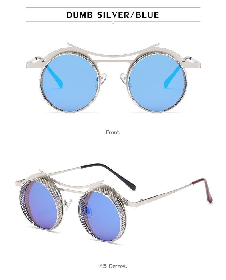 Retro Metal Round Circle Frame Sunglasses For Men New Fashionable New Round Shape Style Glasses For Women New Vintage Luxury Style Retro Sunglasses -Sunglasses- Melted Glam LLC