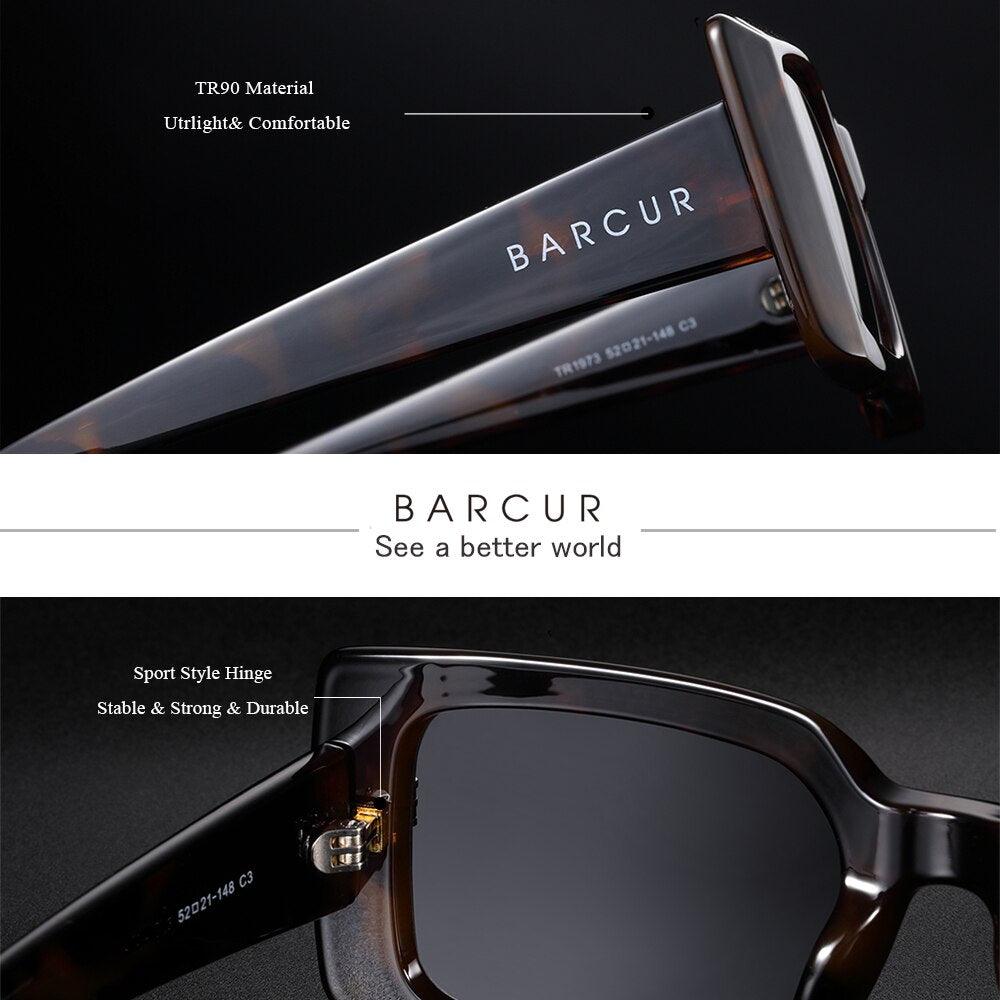 Retro Vintage Elegant BARCUR Polarized Design Sunglasses Men Polarized UV400 Women Square Sun glasses Eyewear Retro Small Frame sunglasses for Girls In Vintage Style -sunglasses- Melted Glam LLC
