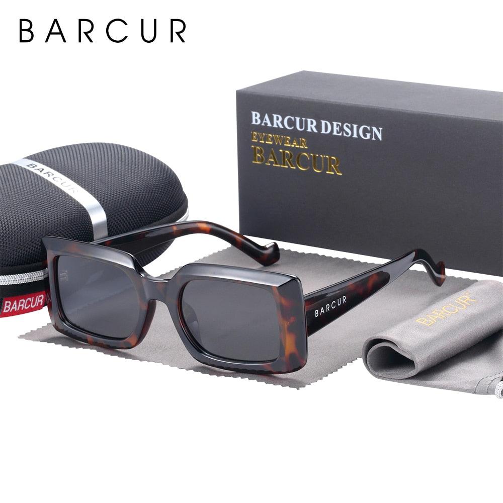 Retro Vintage Elegant BARCUR Polarized Design Sunglasses Men Polarized UV400 Women Square Sun glasses Eyewear Retro Small Frame sunglasses for Girls In Vintage Style -sunglasses- Melted Glam LLC