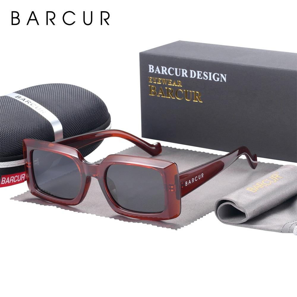 Retro Vintage Elegant BARCUR Polarized Design Sunglasses Men Polarized UV400 Women Square Sun glasses Eyewear Retro Small Frame sunglasses for Girls In Vintage Style -sunglasses- Melted Glam LLC
