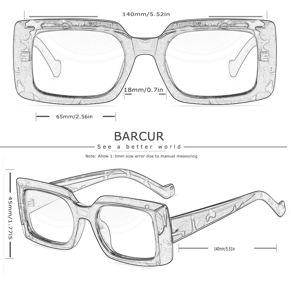 Retro Vintage Elegant BARCUR Polarized Design Sunglasses Men Polarized UV400 Women Square Sun glasses Eyewear Retro Small Frame sunglasses for Girls In Vintage Style -sunglasses- Melted Glam LLC