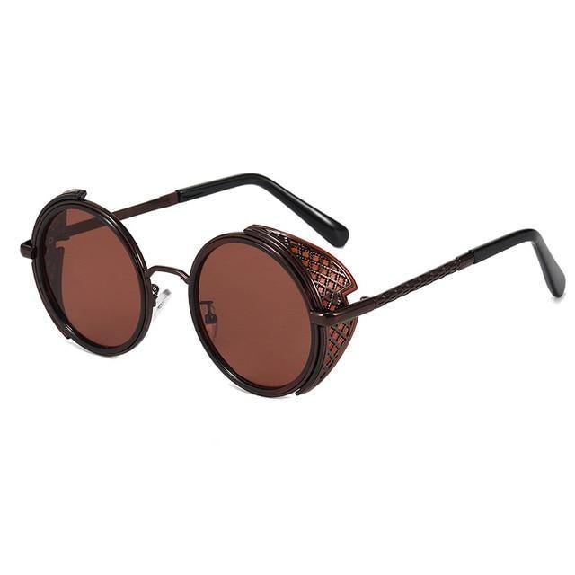 Round Sunglasses for Men Women Retro Design Colorful Sunglasses For Women Vintage Style Sunglasses In Punk Shades Metal Frame 100% UV Blocking Lens -sunglasses- Melted Glam LLC