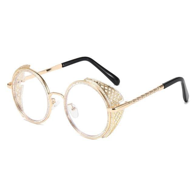 Round Sunglasses for Men Women Retro Design Colorful Sunglasses For Women Vintage Style Sunglasses In Punk Shades Metal Frame 100% UV Blocking Lens -sunglasses- Melted Glam LLC