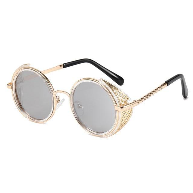 Round Sunglasses for Men Women Retro Design Colorful Sunglasses For Women Vintage Style Sunglasses In Punk Shades Metal Frame 100% UV Blocking Lens -sunglasses- Melted Glam LLC