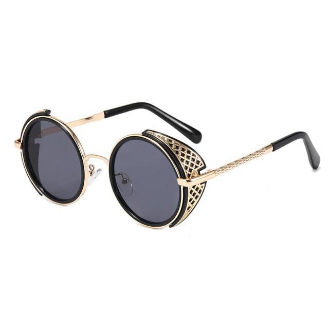 Round Sunglasses for Men Women Retro Design Colorful Sunglasses For Women Vintage Style Sunglasses In Punk Shades Metal Frame 100% UV Blocking Lens -sunglasses- Melted Glam LLC