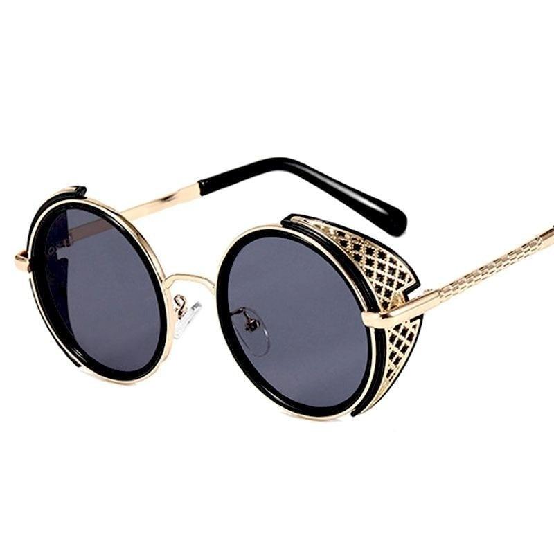 Round Sunglasses for Men Women Retro Design Colorful Sunglasses For Women Vintage Style Sunglasses In Punk Shades Metal Frame 100% UV Blocking Lens -sunglasses- Melted Glam LLC