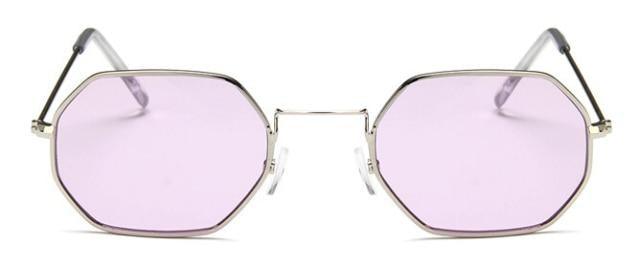 Small Frame Sunglasses For Women Small Square Polarized Sunglasses for Men and Women Polygon Mirrored Retro Shape Metal Design Sun Glasses for Men New Fashionable Ocean Lens -Sunglasses- Melted Glam LLC