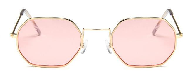 Small Frame Sunglasses For Women Small Square Polarized Sunglasses for Men and Women Polygon Mirrored Retro Shape Metal Design Sun Glasses for Men New Fashionable Ocean Lens -Sunglasses- Melted Glam LLC